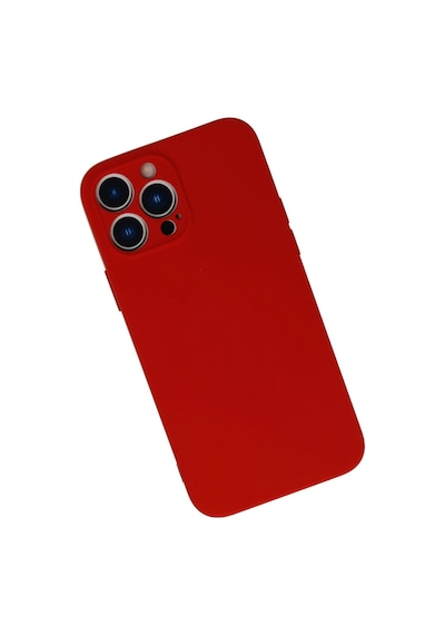 Apple Uyumlu iPhone 13 Pro Kılıf Nano İçi Kadife Silikon Kırmızı/