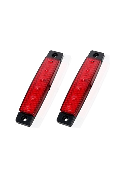 Parmak Led 12-24 Volt Çalışma Özelliği Su Geçirmez 10 Adet Kırmı