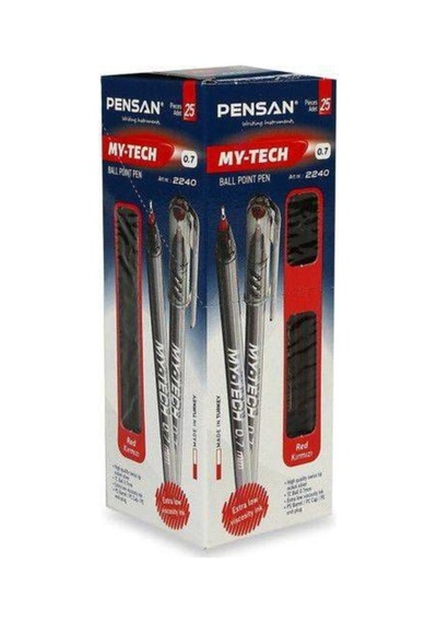 My-tech Tükenmez Kalem 1.0mm Kırmızı Pe2250kır Çok Renkli