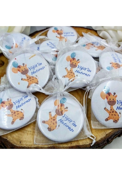 Baskılı Açacak Bebek Şekeri Magnet Metal 6 Cm 15 Adet