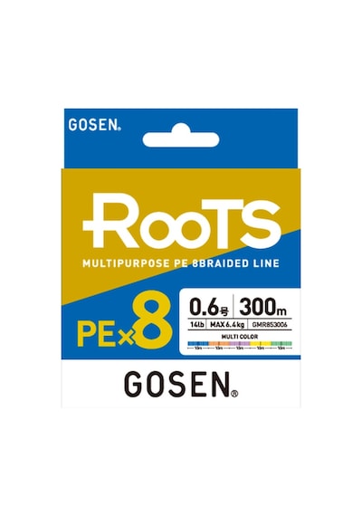 Gosen X8 Roots Pe 8 Örgü Spin İp Misina 300mt Multi Color - 1.2 P