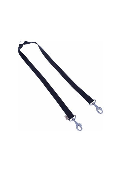 Doggie Dokuma Emniyet Kemerli Köpek Gezdirme Kayışı M 2x70-70cm Siyah