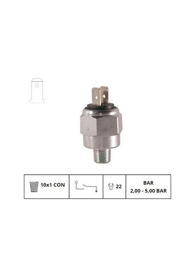 Klf Hidrolikli Fren Müşürü İnce Diş Konik M10 X 1 2.00-5.00 Bar