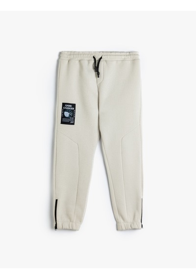 Koton Jogger Eşofman Altı Beli Bağlamalı Şardonlu Gri 5wkb40109tk Gri