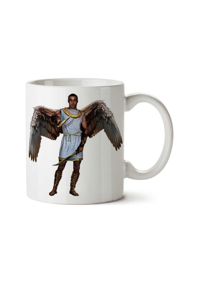Angel-warrior-png-ımage İki Tarafı Baskılı Kupa Bardak Çok Renkli