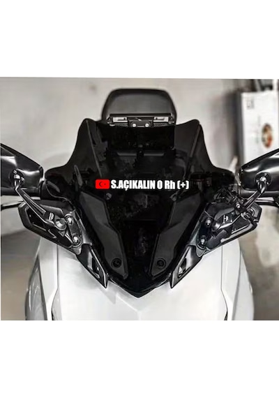 Bayraklı Ad Soyad Kan Grubu Sticker 2 Adet - Motosiklet Araba Oto Cam Sticker - 00315 15 Cm