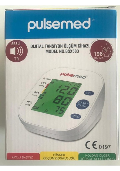 Dijital Pulsemed Konuşan Dijital Tansiyon Ölçüm Cihazı Bsx583 Pilli Kol
