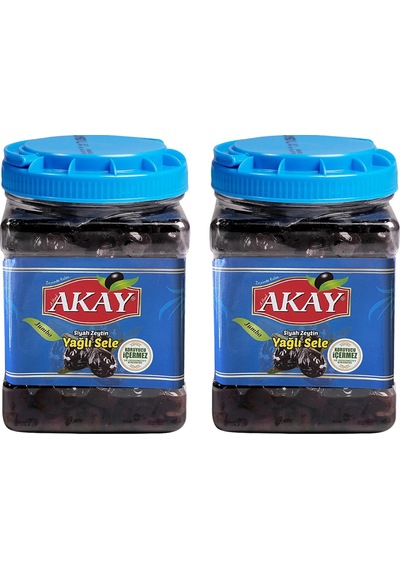 Akay Zeytin Jumbo Yağlı Sele 1 Kg 230-260 Kal X 2 Adet