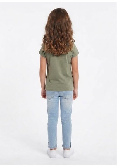 Stsahra Kız Çocuk Haki T-shirt