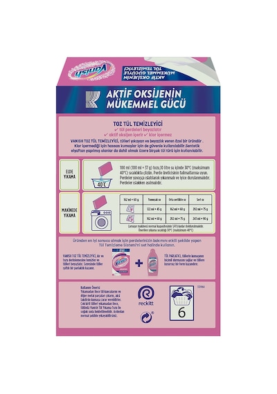 Vanish Tül Temizleyici Set ( Toz 400 gr + Parlatıcı 450 ML)