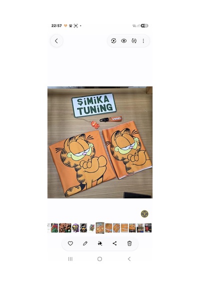 Garfield Siyah Süper Set Dörtlü Servis Kılıfı + İkili Yastık Ve Kemer Kılıfı +vites Polar+havlu Set