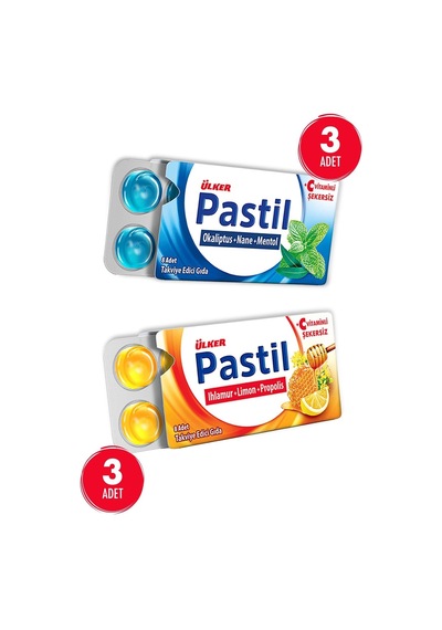 Ülker Pastil Paketi 6 Lı - Okaliptus-nane-mentol Ihlamur-limon-propolis