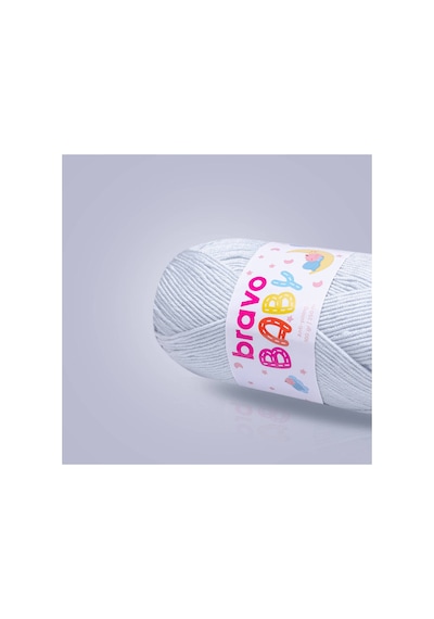 Baby Tüylenmez Anti Pilling Bebek Yünü 100 Gr 250 Metre Renk Kodu: 900 Açık Gri