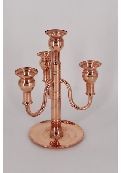 Turna Bakır Vintage Kırmızı 4Lü Şamdan Turna2612-1