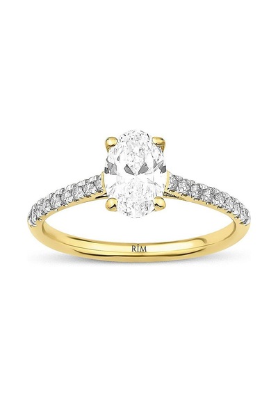 1.25 Karat Oval Tektaş Laboratuvar Pırlanta Yüzük - Hrd Sertifikalı Altın