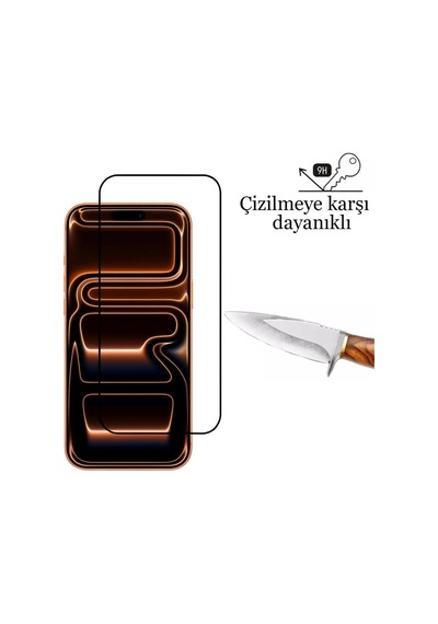 iPhone Uyumlu 17 Pro Max Tam Kaplayan Temperli Cam Ekran Koruyucu Telefon Camı