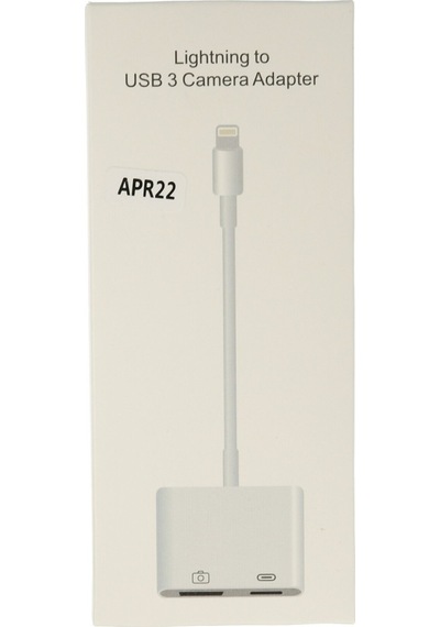Newface Apr22 Apple Uyumlu iPhone Otg 2in1 - Beyaz Beyaz