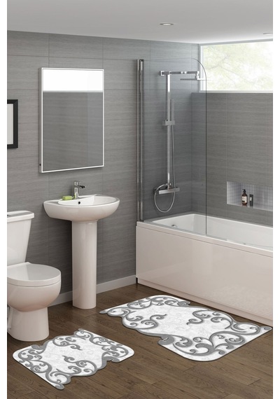 Alanur Kamelya Lazer Kesim 2 Li Banyo Takimi St210fg415bj gri