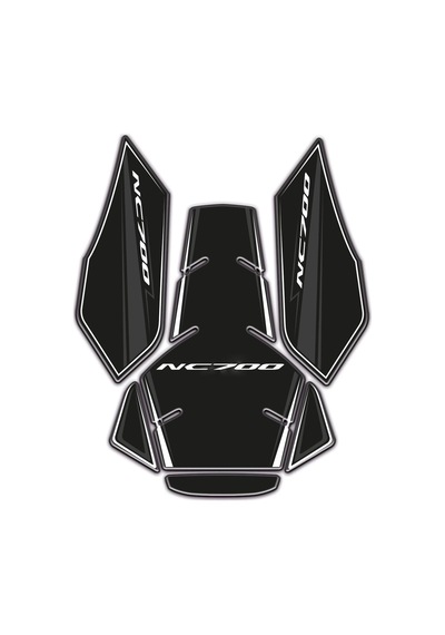 Honda Nc700 - Nc700x Uyumlu Tank Pad Set Siyah Gri