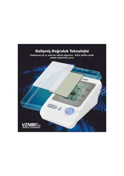Dijital 1304 Kol Tipi Koldan Ölçer Otomatik Dijital Tansiyon Aleti 5 Yıl Garantili Kol Pilli