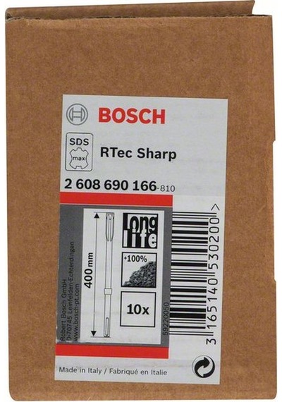 Bosch Yassı Keski SDS-Max RTec 400x25 mm 10'lu - 2608690166