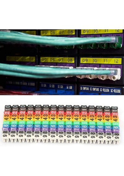 Kyrotech 100 Lü Renkli Kablo Etiketi Seti 6mm Plastik, 10 Renk, Yeniden Kullanılabilir Kordon Etiketi, Fiber Optik Ve Elektrik Kabloları İçin Kablo Düzenleyici Etiket Klipsleri Çok Renkli Kyrotech 100 Lü Renkli Kablo Etiketi Seti 6mm Plastik, 10 Renk, Yeniden Kullanılabilir Kordon Etiketi, Fiber Optik Ve Elektrik Kabloları İçin Kablo Düzenleyici Etiket Klipsleri Çok Renkli
