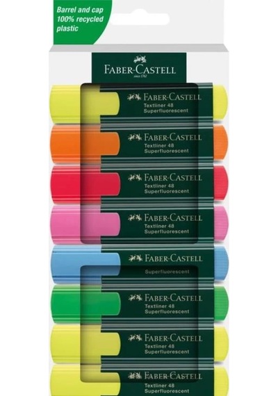 Faber Fosforlu Kalem 8 Li 48 Çok Renkli