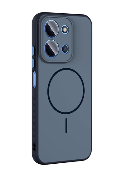Xiaomi Redmi 15c Uyumlu Magsafe Manyetik Şarj Destekli Kılıf Kamera Ve Lens Korumalı, Darbeye Dayanıklı, Kaymaz Tpu Silikon Arka Kapak Lacivert