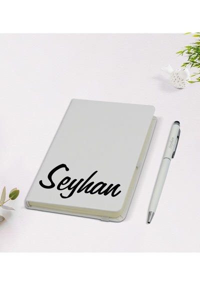 Kişiye Özel El Yazısı Tasarımlı 9X14Cm Beyaz Defter Ve Kalem Hedi N11.1648