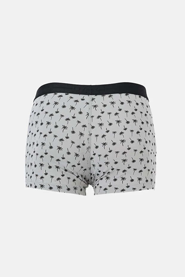 Dagi Erkek Gri Siyah 2'li Desenli Pamuklu Boxer- 5210g Gri - Siyah