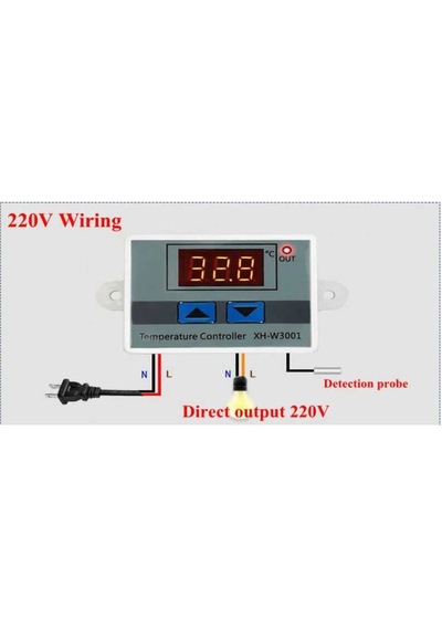 Xh-W3001 Dijital Termostat - 220Vac - 1500W