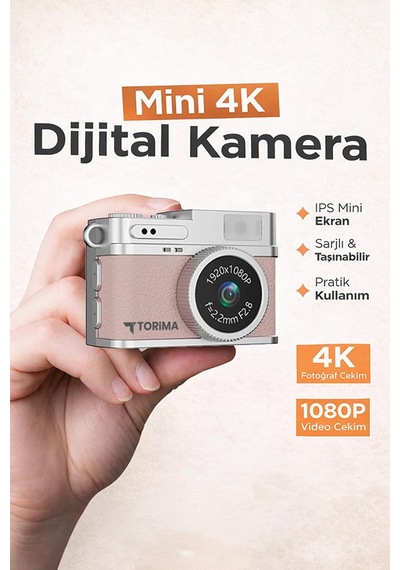 Mini Dijital Kamera Selfie Video Vlog Kamerası Mini Anahtarlık 1080p Cmr35 Pudra Genel