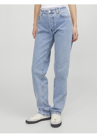 Jack & Jones Jjxx Yüksek Bel Bol Paça Straight Kadın Denim Pantolon 12229033 Mavi
