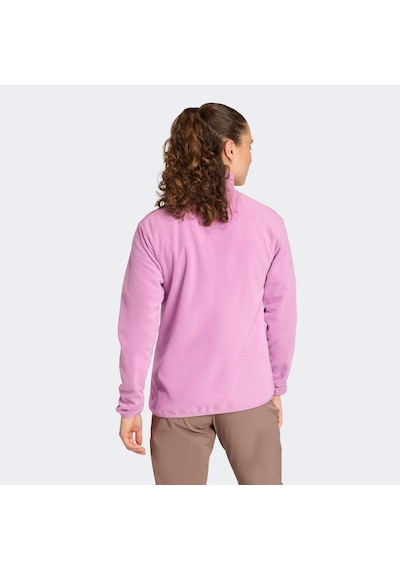 Adidas Multi Essentials 1-2 Zip Fleece Kadın Mor Yürüyüş Polar Düz Jm3120 Pembe