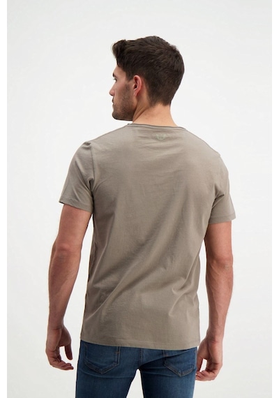 Rich Kahverengi Erkek Yıkamalı Basic T-shirt Kahverengi