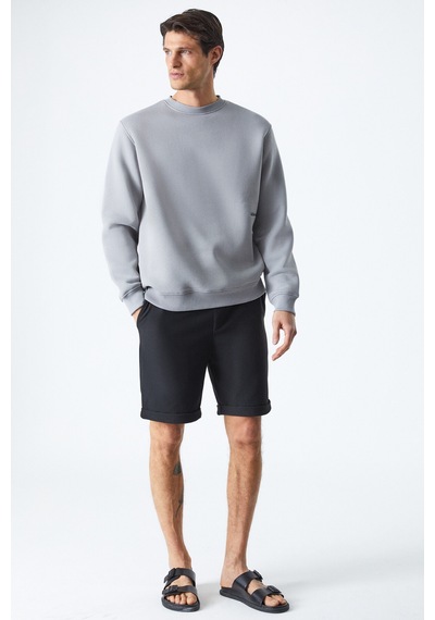 Grimelange Dane Erkek Organik Kumaşlı Yumuşacık Gri Sweatshirt Gri