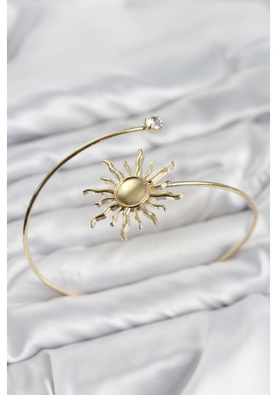 Pazu Bileklik Gold Renk Pirinç Güneş Model - Çok Renkli