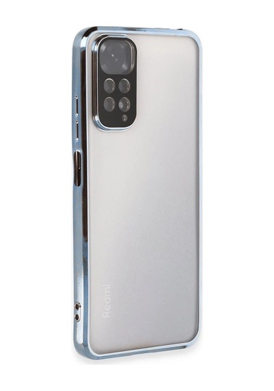 Xiaomi Redmi Note 11 Kılıf Razer Lensli Silikon - Açık Mavi 0.2M-Çok Renkli