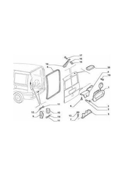 Fıat Doblo Bagaj Kapı Kolu 2000 - 2009 735331105
