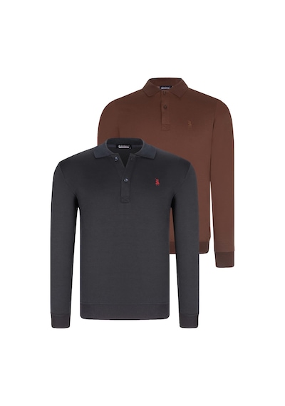 İkili Set V4007 Dewberry Erkek Sweatshırt-lacivert-kahve Lacivert-kahve