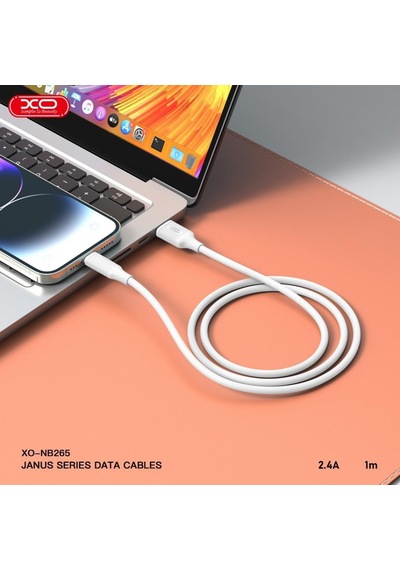 Pratik Aparat Elektronik Ürün Günlük Kullanım Usb To Lightning 2.4a Hızlı Şarj Kablosu Beyaz