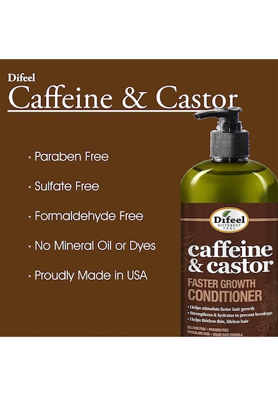 Difeel Caffeine & Castor Saç Uzamasını Destekleyen Saç Kremi 1lt