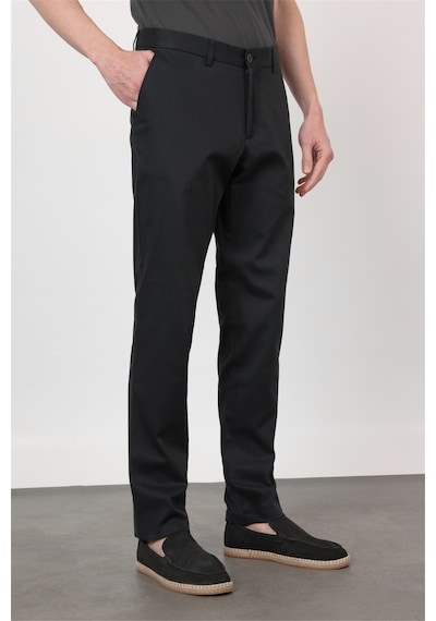 İmza Siyah Yan Cep Comfort Fit Pamuklu Chino Pantolon 1003260172