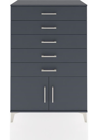 Hyperion Dolap 5 Çekmeceli 2 Kapaklı 88x44x134 Antrasit-antrasit Antrasit