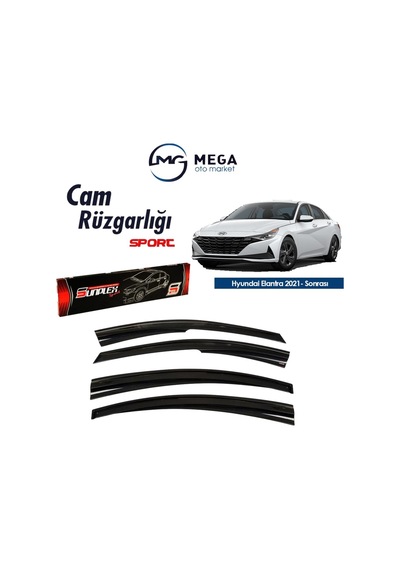 Hyundai Elantra 2021- Sonrası Mugen Tip Cam Rüzgarlık Sunplex