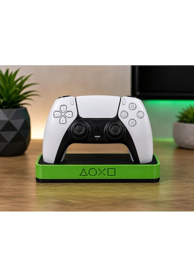 Veriqo 3d Ps5 Dualsense Şarj Ve Stand Ünitesi Playstation 5 Kontrolcü Masaüstü Düzenleyici Standı Yeşil