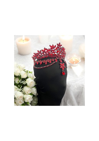 Alınlıklı Gelin,kına,nişan,söz,after,bride,party Taç Kırmızı - 729058635 Kırmızı