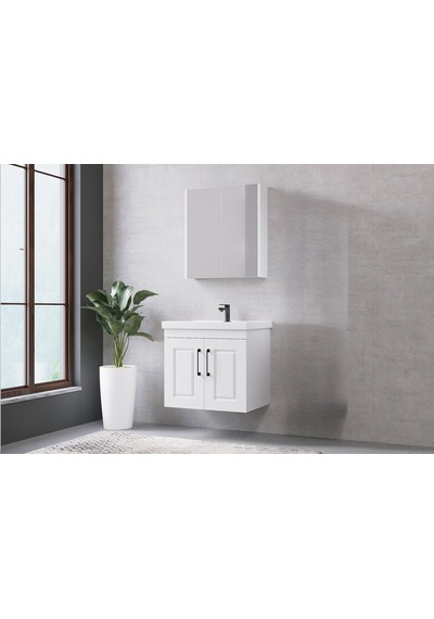 Denko Royal 65 Cm Beyaz Banyo Dolabı Alt Modül Lavabo