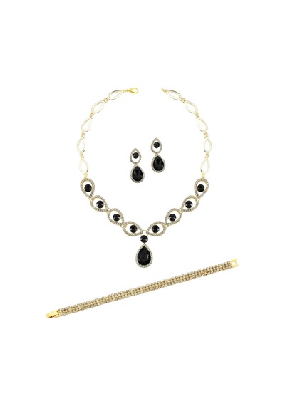 Forentina Paris Tasarım Siyah 4 Lü Su Damlası Set Ps0114 Siyah