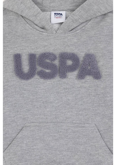 U.S. Polo Assn. Erkek Çocuk Gri Melanj Basic Sweatshirt 50289142-VR086